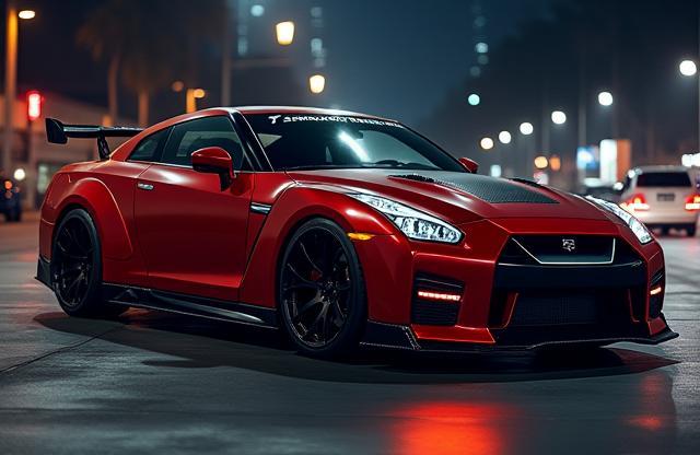 カスタムされた日産GT-R R35の外部